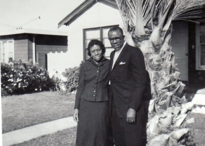Rev Franklin P Shines Sr Mom Martha Burton Shines with Uncle Bill Burton 1962 in E Palo Alto CA