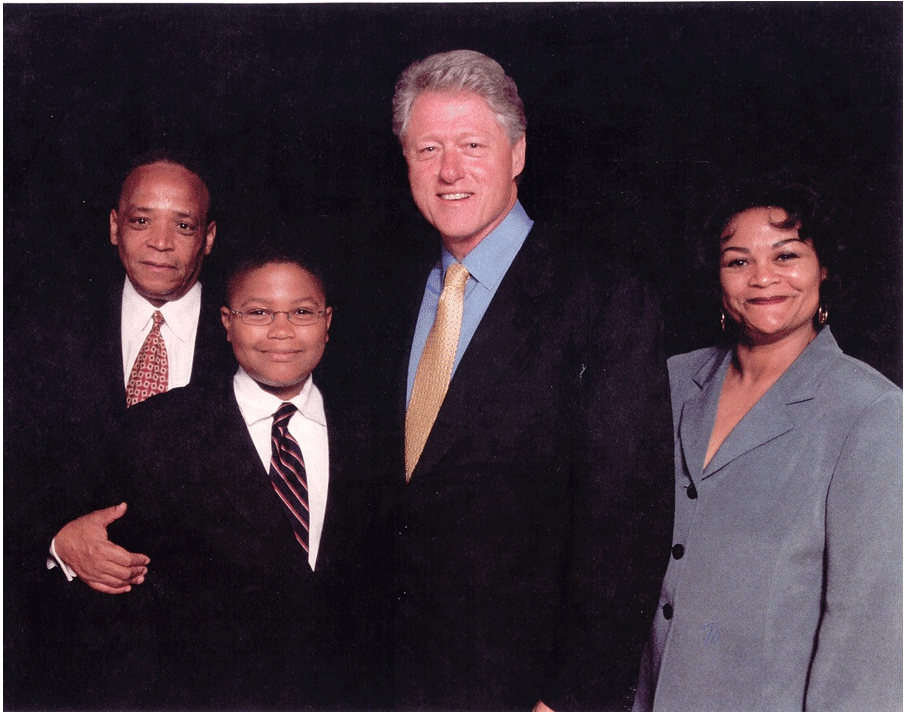 Joseph Stroud and Family with President Bill Clinton Stroud Family Colorado